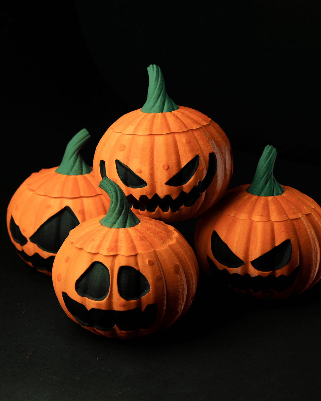 Set of 4 JackOLantern Pumpkins