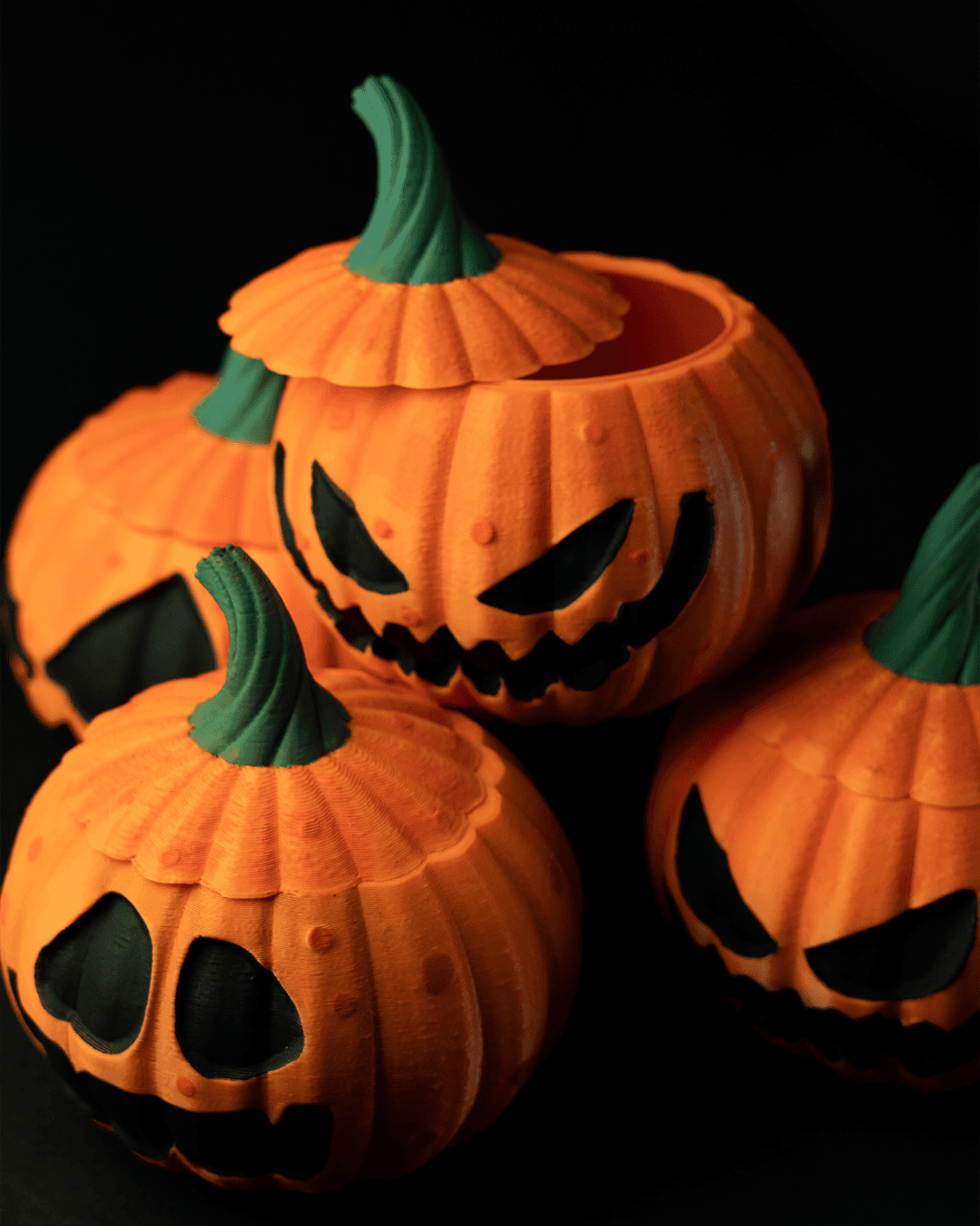 Set of 4 JackOLantern Pumpkins