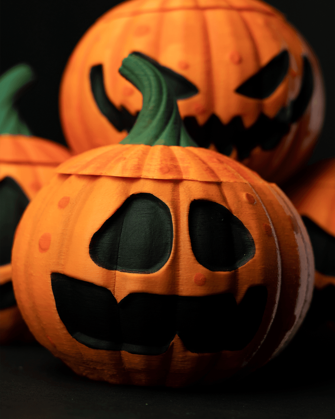 Set of 4 JackOLantern Pumpkins