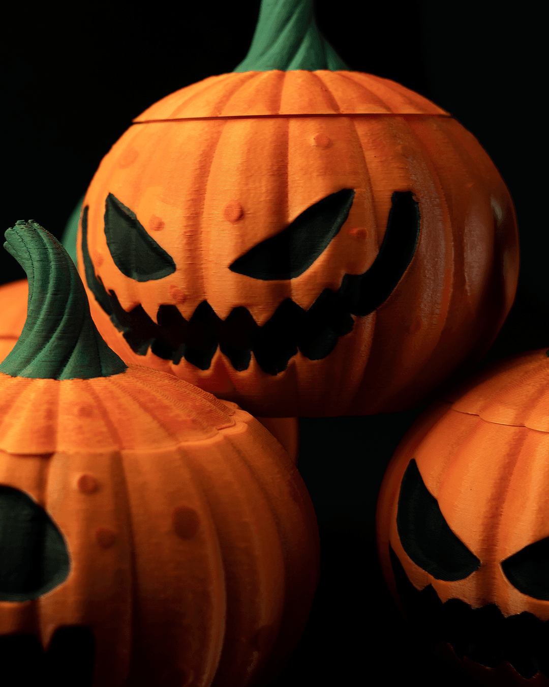 Set of 4 JackOLantern Pumpkins