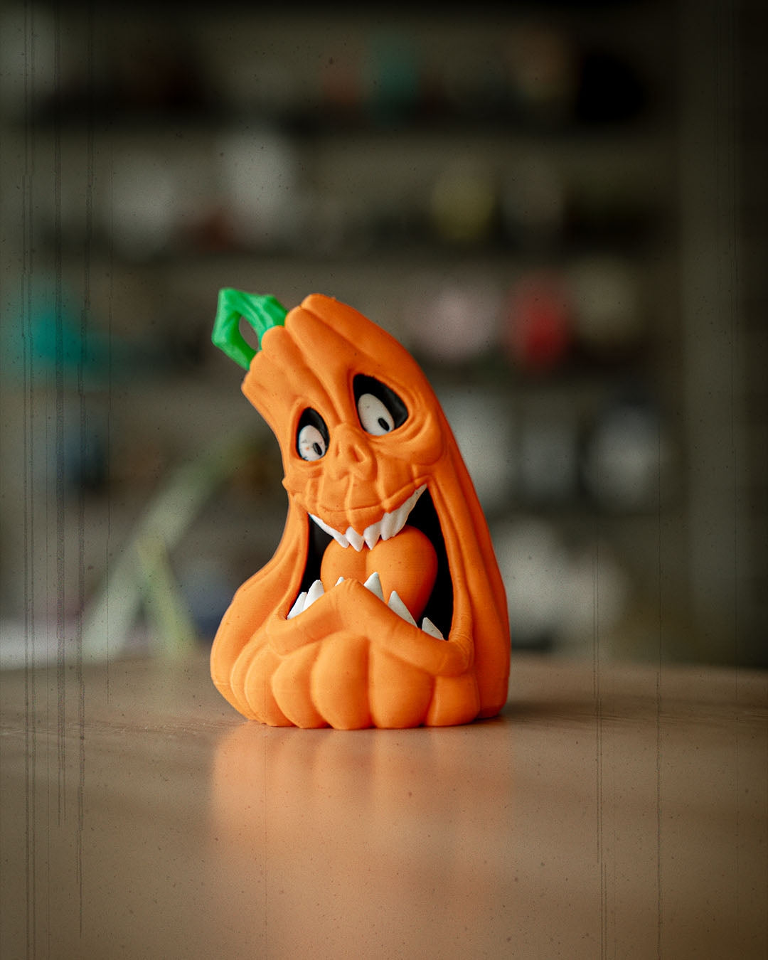 Evil Pumpkin Figurines – 3 Styles Creepy Jack O’ Lanterns | Halloween Pumpkin Decor | 3D Printed Spooky Pumpkins (4.5 Inches)