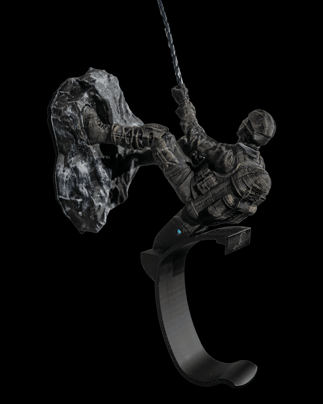 Abseiling Soldier Gaming Controller & Headset Holder