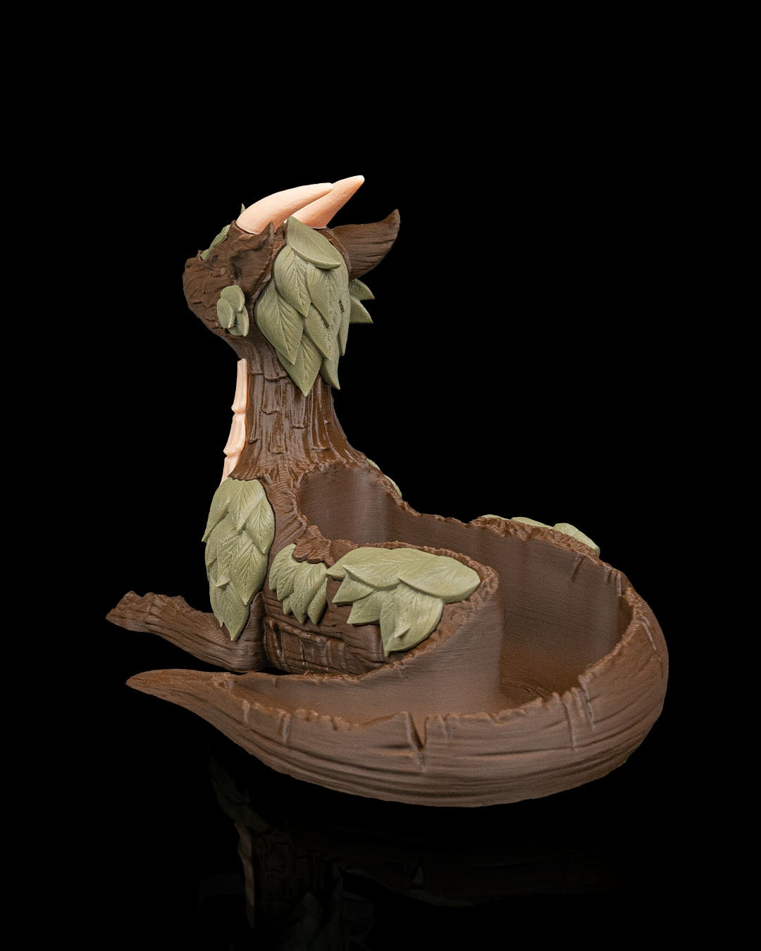 Barkscale Sentinel Dragon Planter – Fantasy Wooden Guardian Pot | 3D Printed Mythical Home & Garden Décor