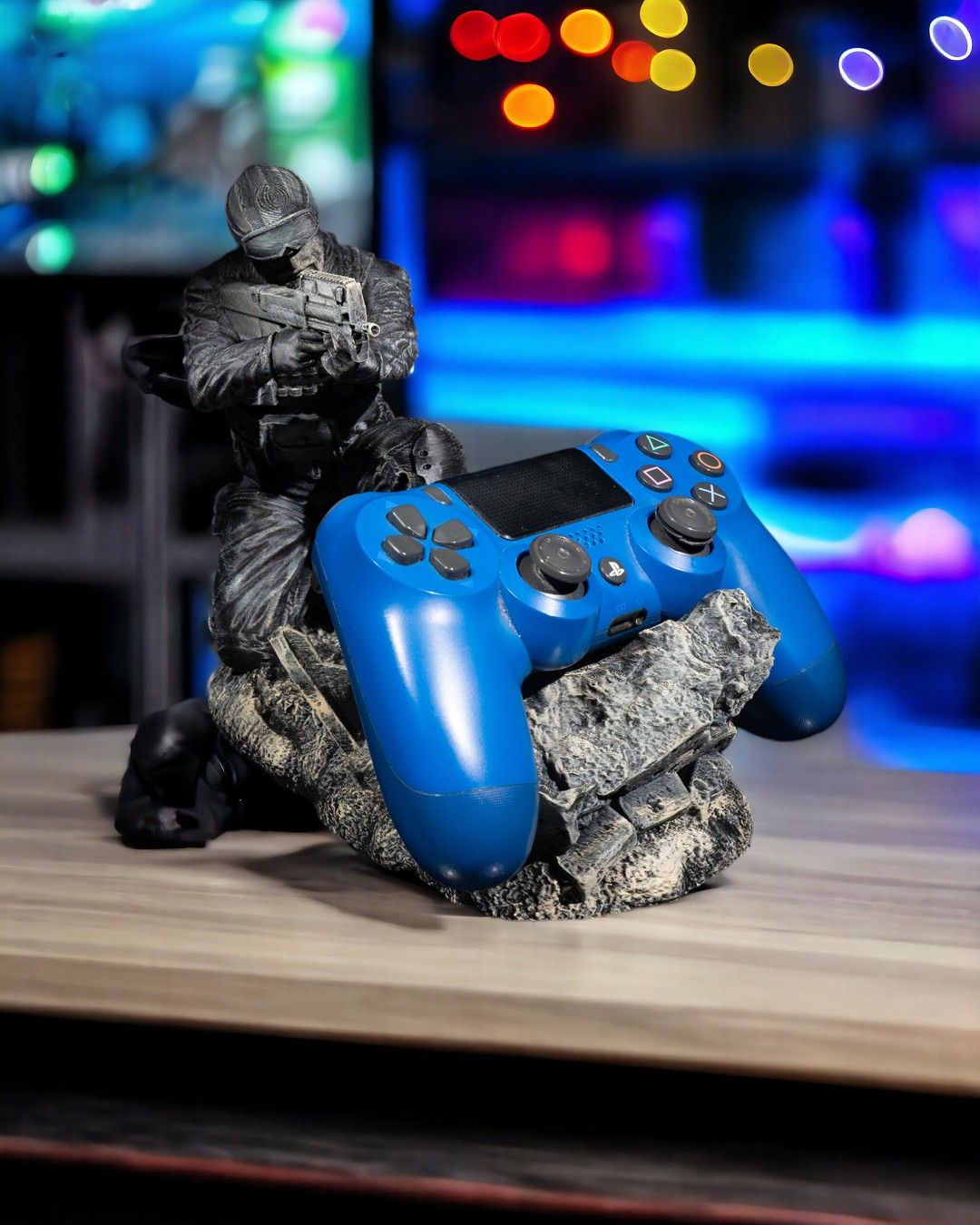 Barricade Soldier Gaming Controller Holder Stand