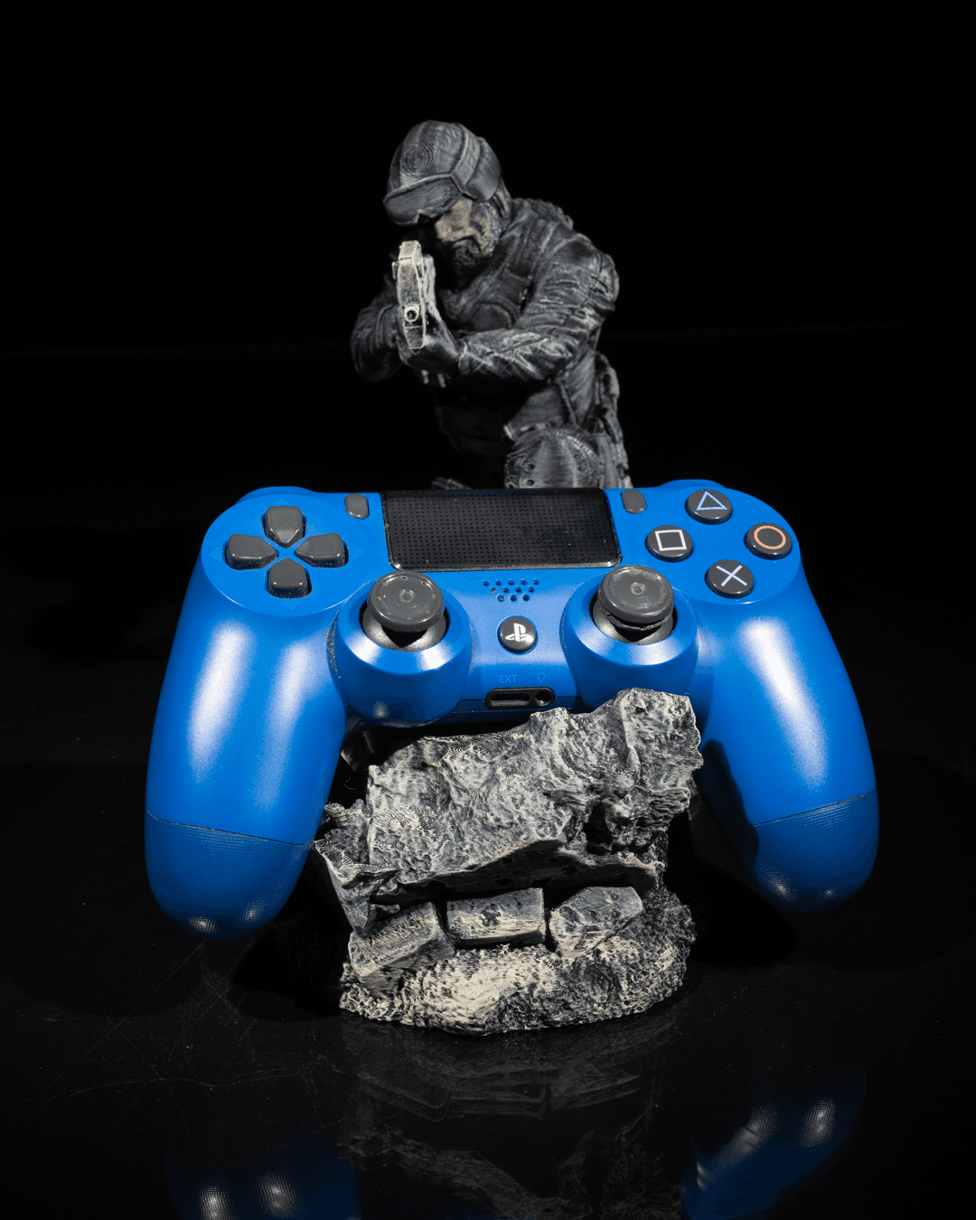 Barricade Soldier Gaming Controller Holder Stand