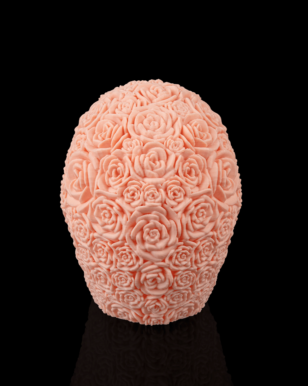 Bloom of Doom Rose Skull – Gothic Skull with Roses | 3D Printed Halloween Decoration | Dark Romantic Spooky Home Décor
