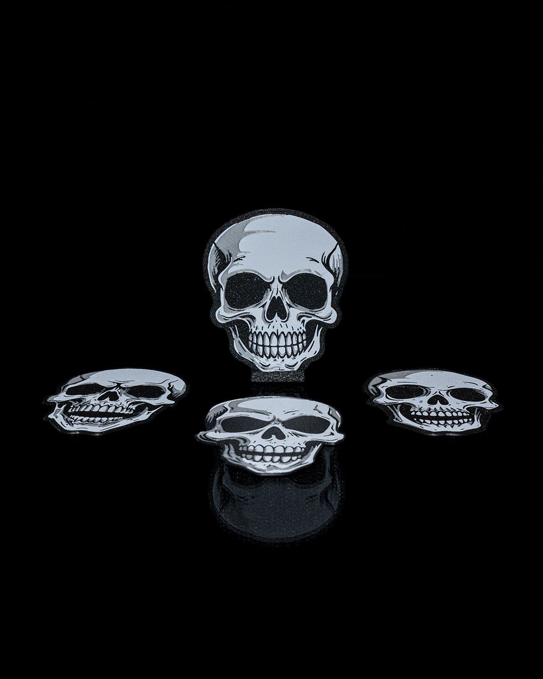 Bold Skull Coasters Halloween Drink Coaster Set