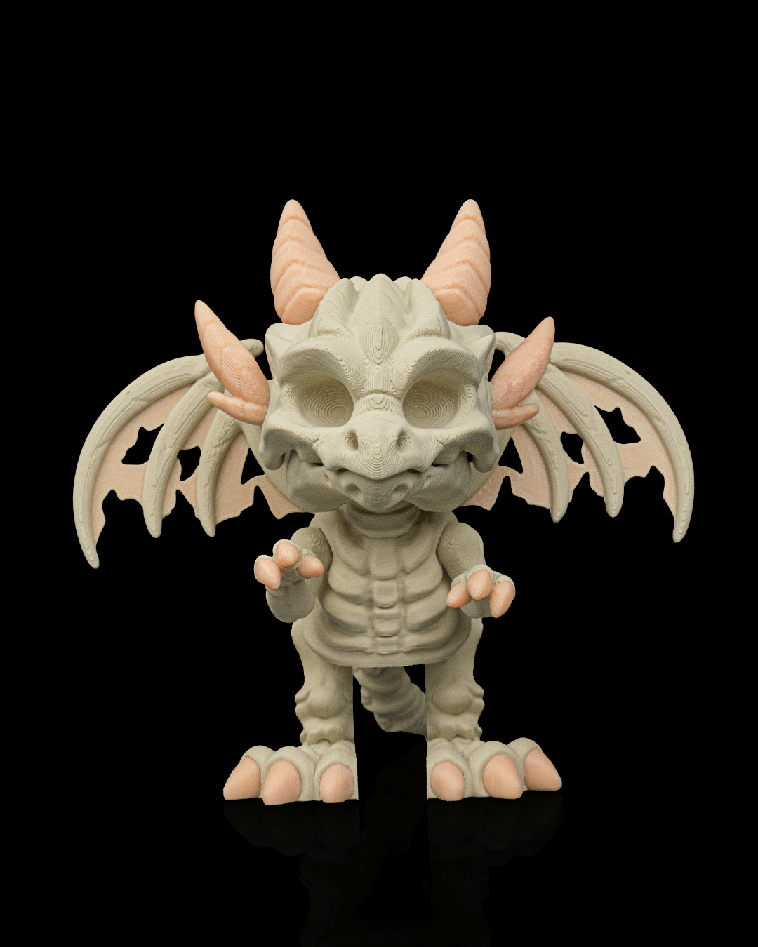 Bone Wing Dragon Figurine – Dracoween Halloween Dragon Statue | Gothic Skeleton Dragon Collectible | Spooky Fantasy Home Décor