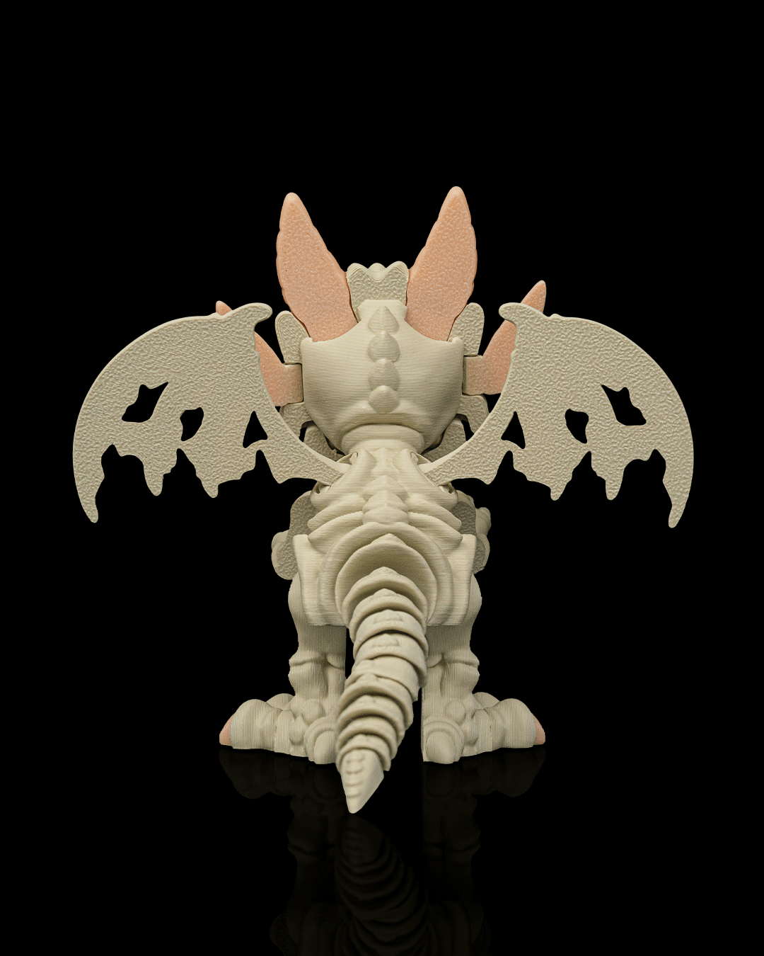 Bone Wing Dragon Figurine – Dracoween Halloween Dragon Statue | Gothic Skeleton Dragon Collectible | Spooky Fantasy Home Décor
