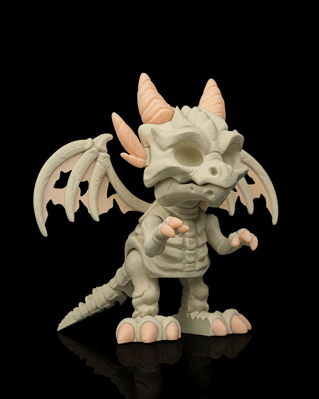 Bone Wing Dragon Figurine – Dracoween Halloween Dragon Statue | Gothic Skeleton Dragon Collectible | Spooky Fantasy Home Décor