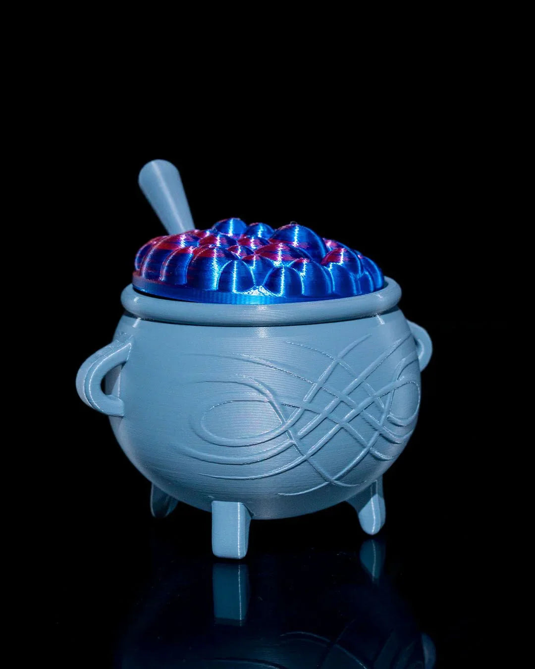 Mini Cauldron Candy Bucket – 3D Printed Witch Pot with Bubble Lid - Fusion Layer 3D