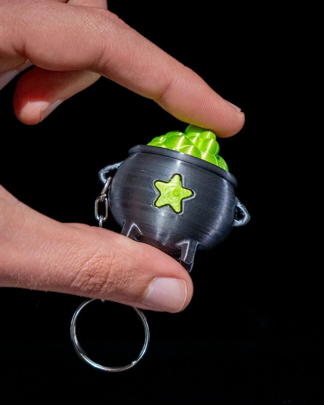 Mini Cauldron Fidget Keychain - Fusion Layer 3D