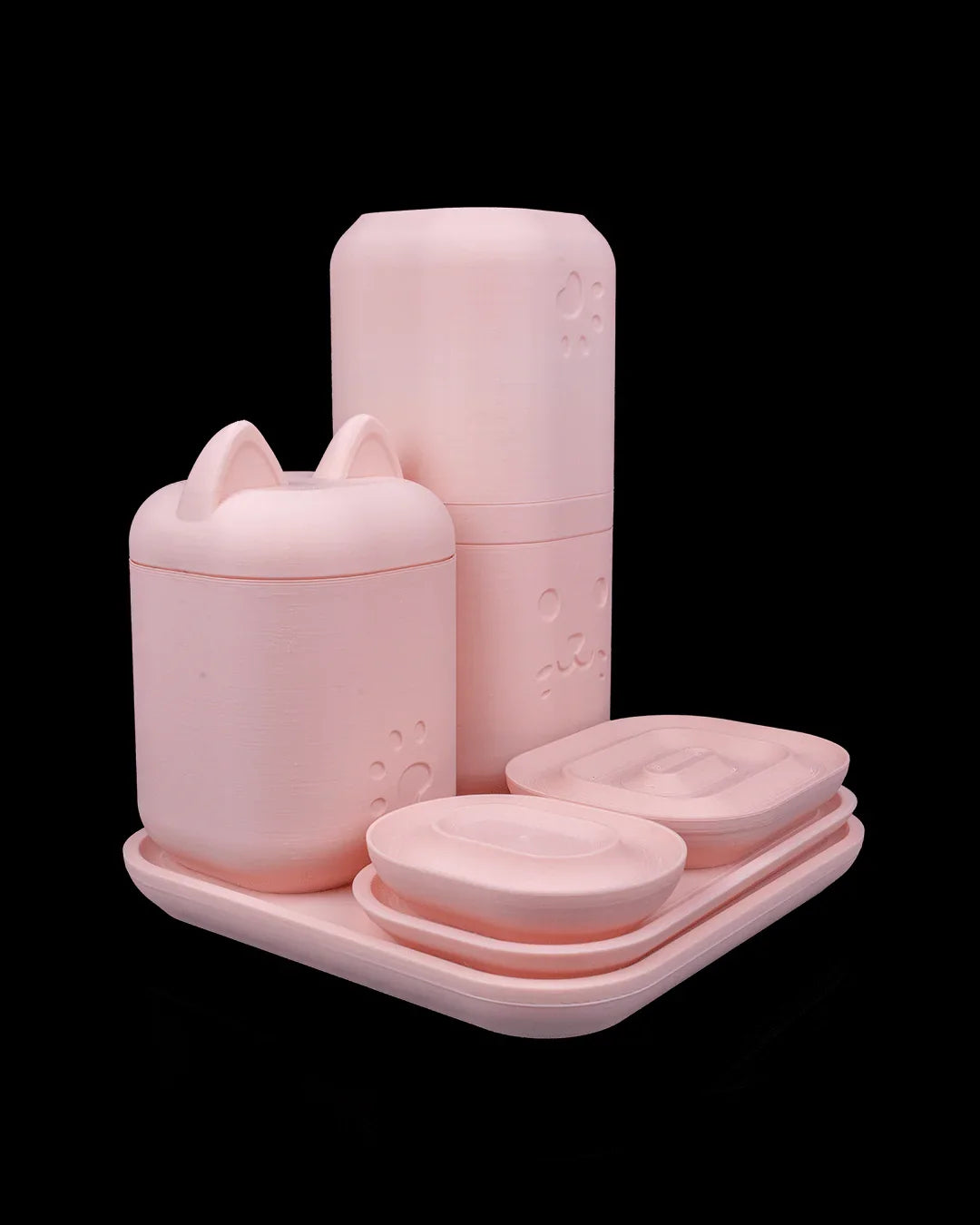 Clean Kitty – Complete Bath Organizer Set with Purrfect Charm - Fusion Layer 3D