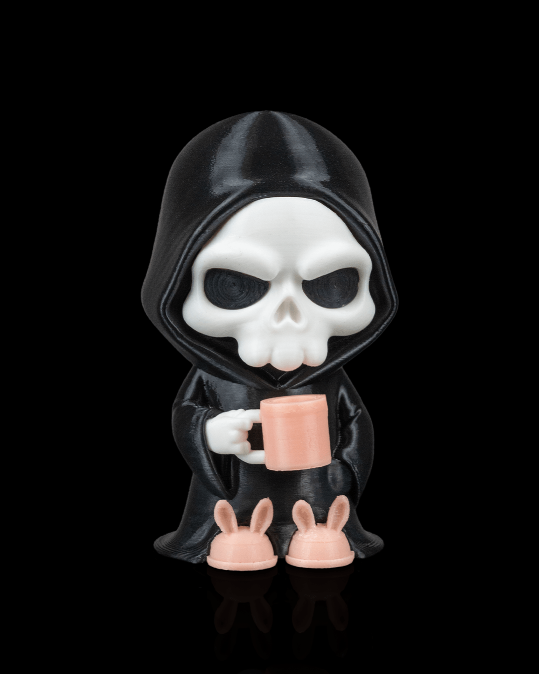 Coffin Break Reaper Figurine – Cute Grim Reaper Halloween Collectible | 3D Printed Spooky Desk Toy | Killer Holidays Collection