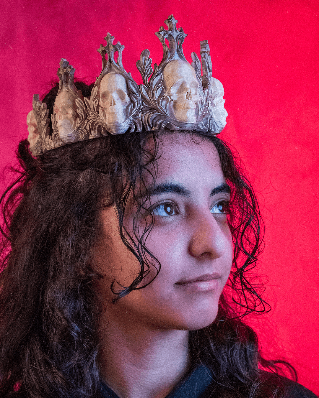 Crown of the Damned – Gothic Skull Crown | 3D Printed Halloween Costume Prop | Horror Cosplay Crown in Small, Medium, Large Sizes