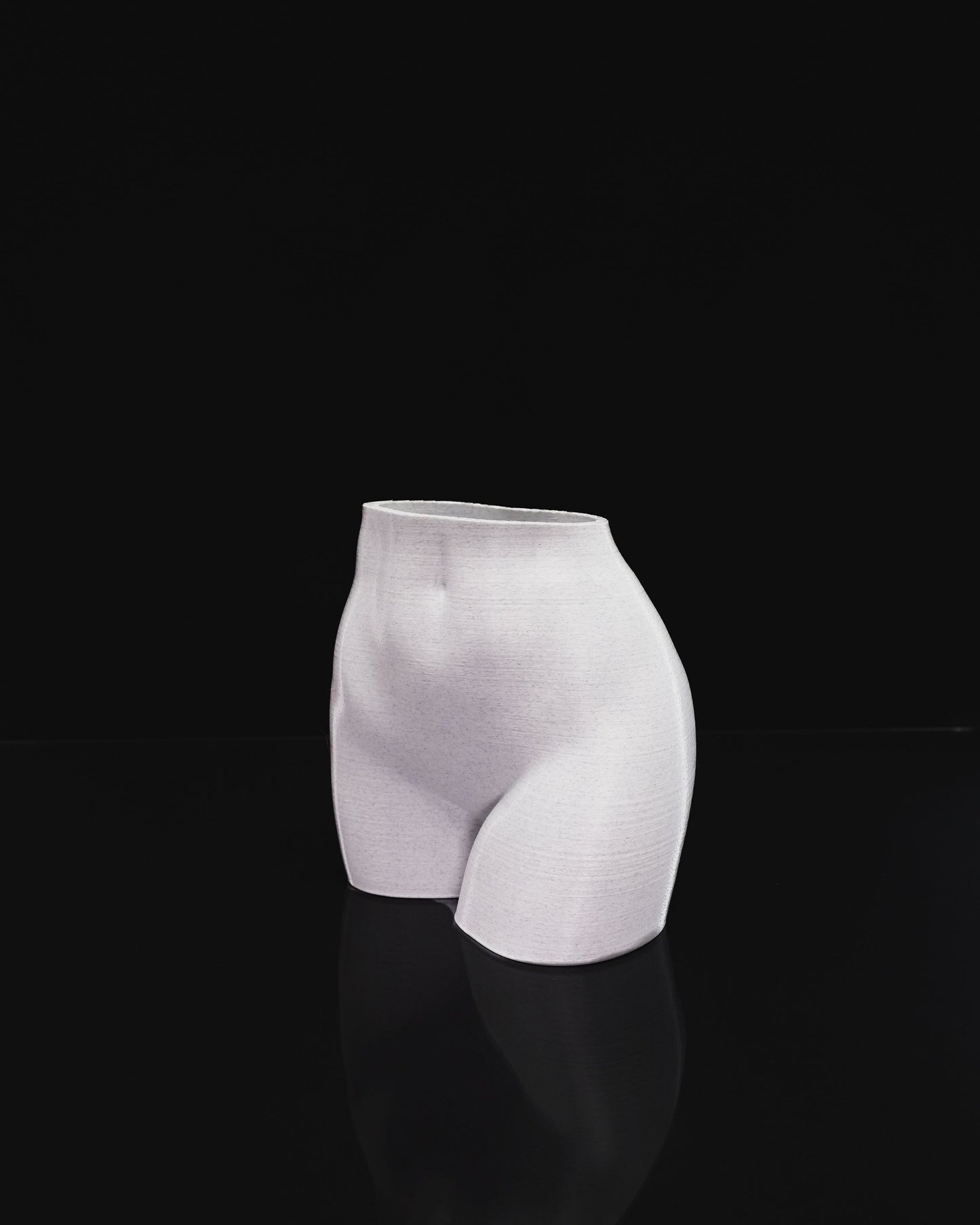 Female Body Planter – 3D Printed Nude Woman Plant Pot | Adult Novelty Planter (6") in Black or White