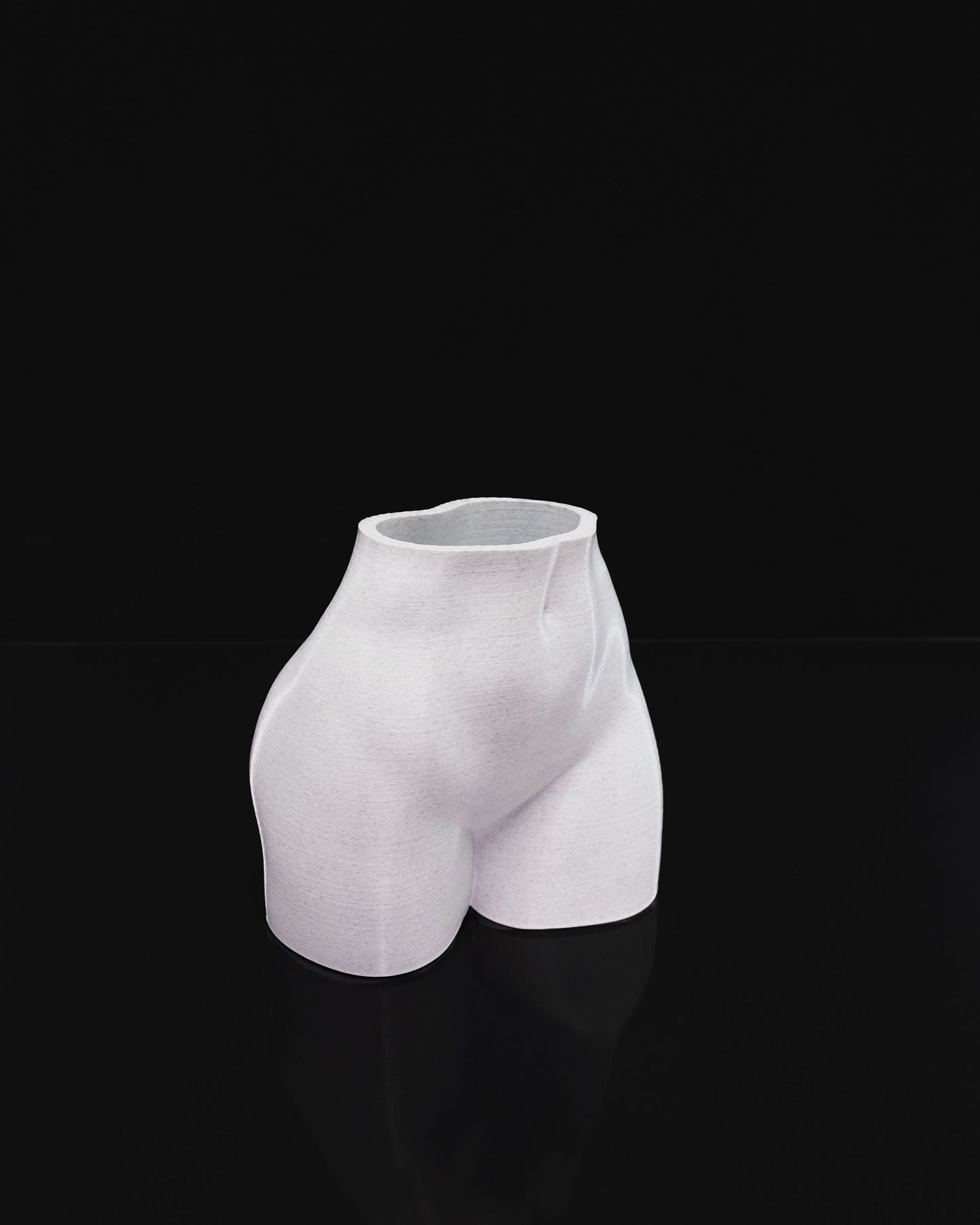 Female Body Planter – 3D Printed Nude Woman Plant Pot | Adult Novelty Planter (6") in Black or White