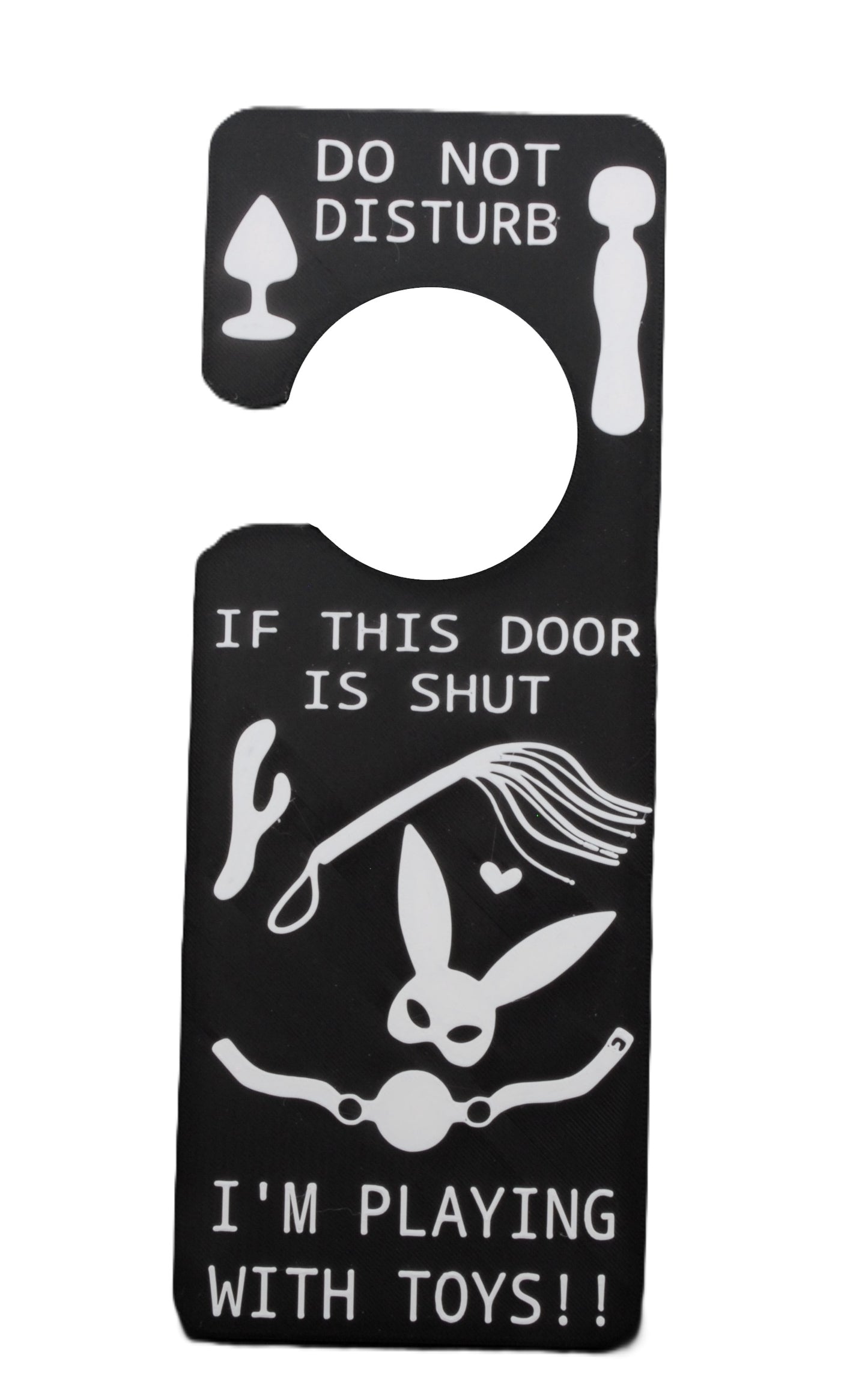 Naughty Door Hanger – Do Not Disturb Playtime in Progress Sign | Funny Adult Gag Gift | Bachelorette Party Décor