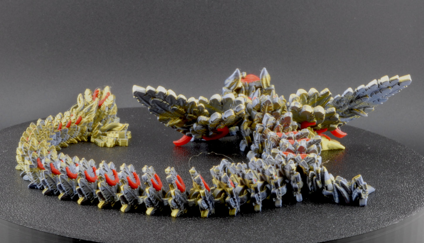 Model of a dragon-like creature on a gray background
