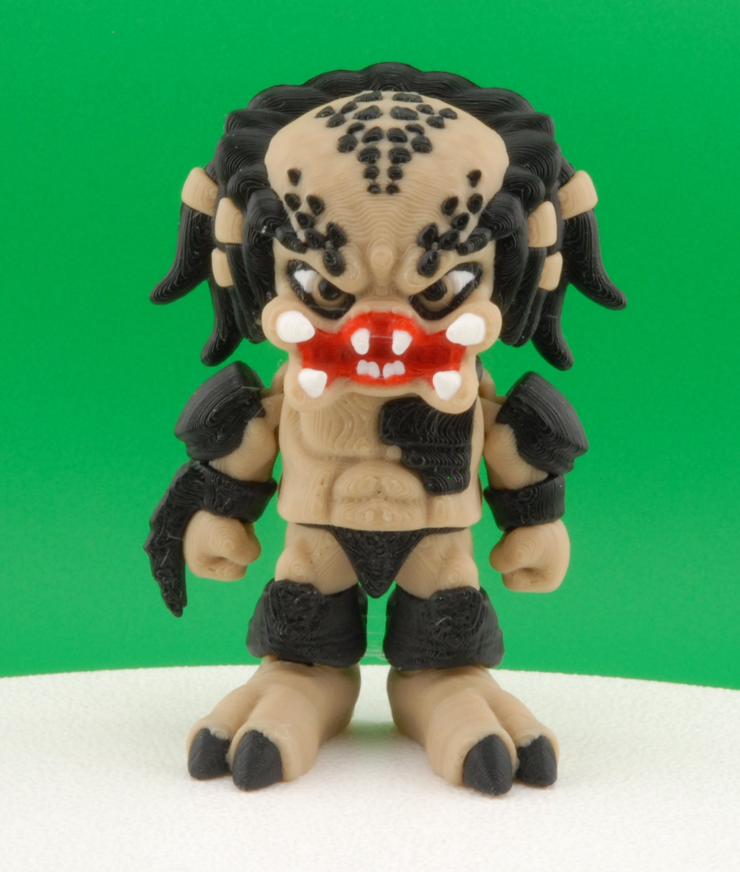 Predator Figure – Articulated Horror Sci-Fi Collectible | 3D Printed Predator Toy | Alien Hunter Keychain or Display Figurine