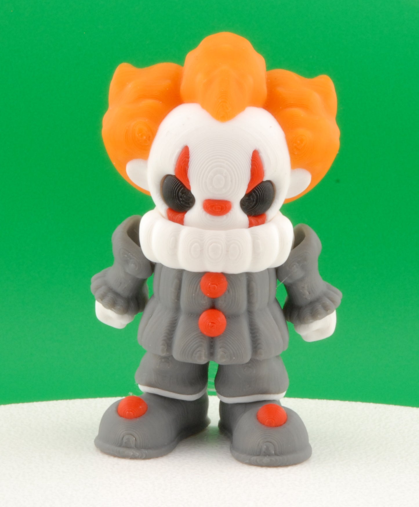 Pennywise Figure – IT 2017 Articulated Horror Collectible | 3D Printed Creepy Clown Toy | Pennywise Keychain with Balloon