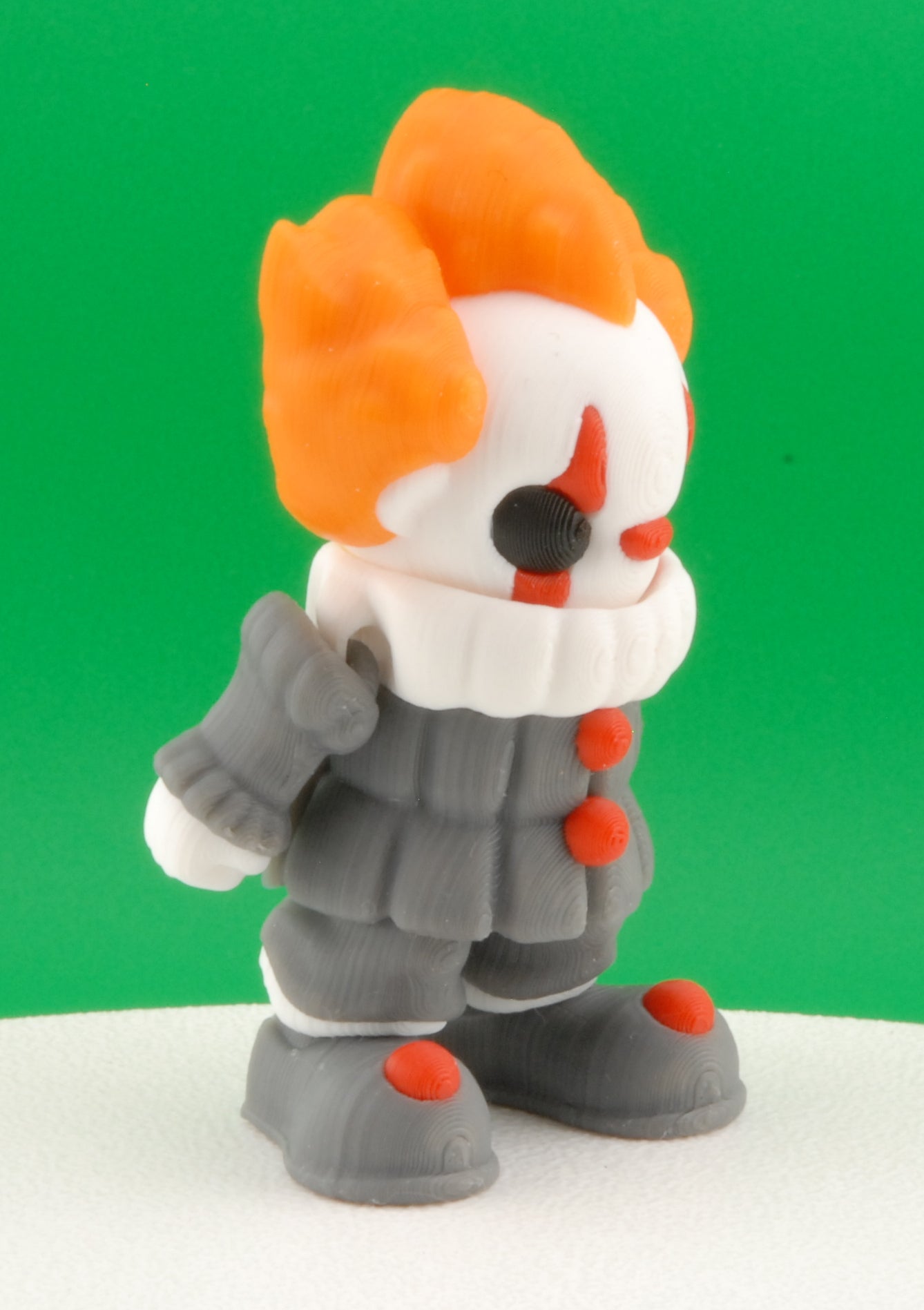 Pennywise Figure – IT 2017 Articulated Horror Collectible | 3D Printed Creepy Clown Toy | Pennywise Keychain with Balloon