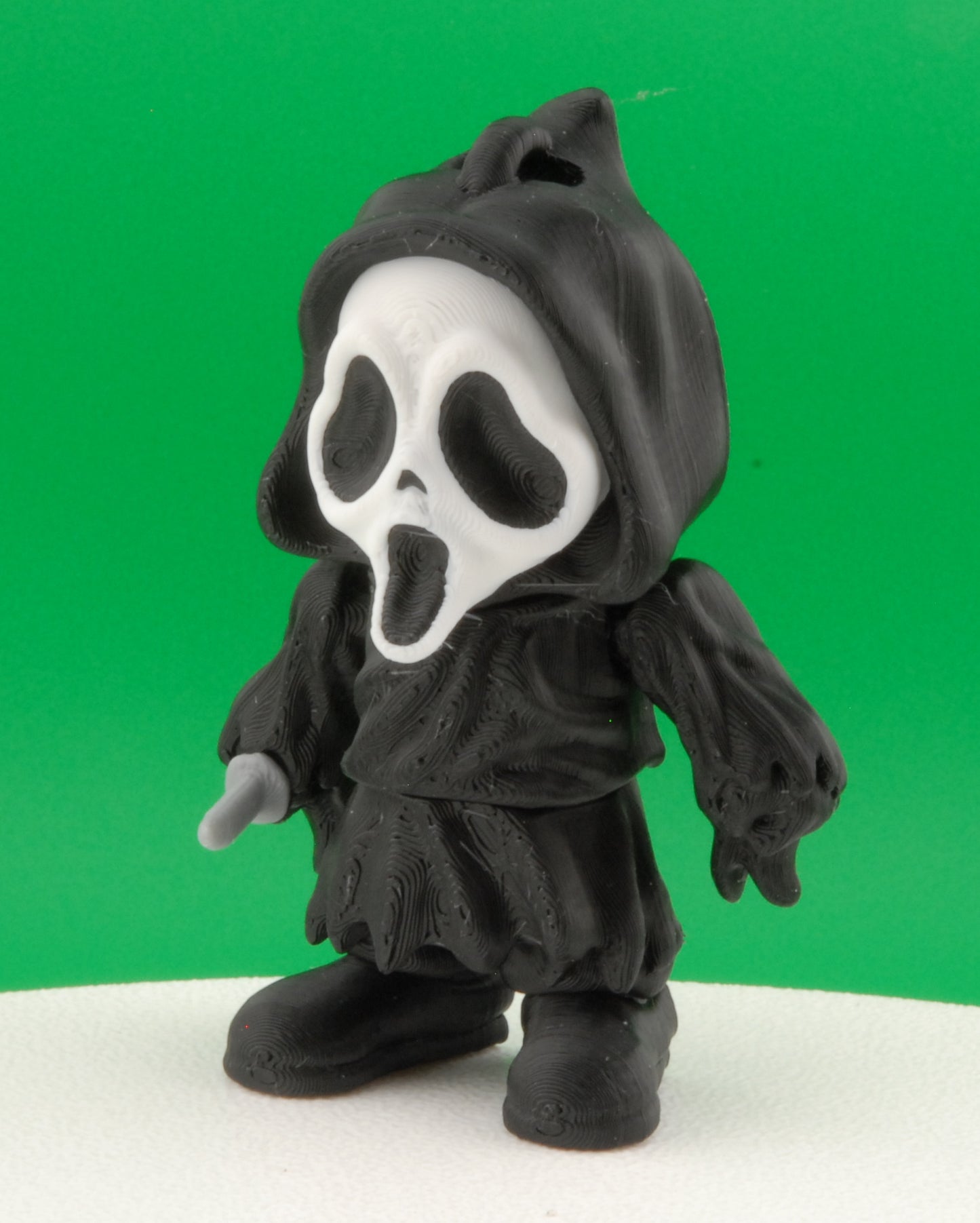 Ghostface Figure – Scream Horror Articulated Collectible | 3D Printed Slasher Toy | Ghostface Keychain or Halloween Figurine