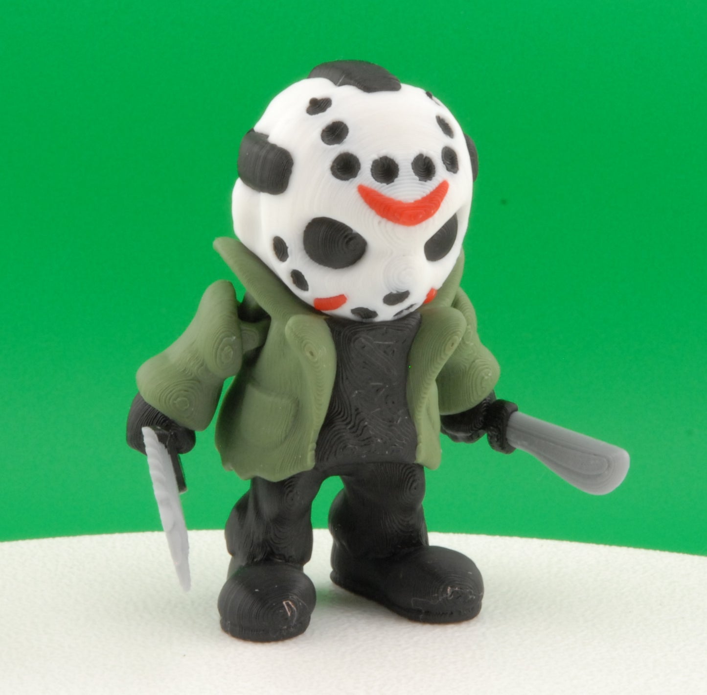 Jason Voorhees Figure – Friday the 13th Articulated Horror Collectible | 3D Printed Slasher Toy | Jason Keychain with Machete
