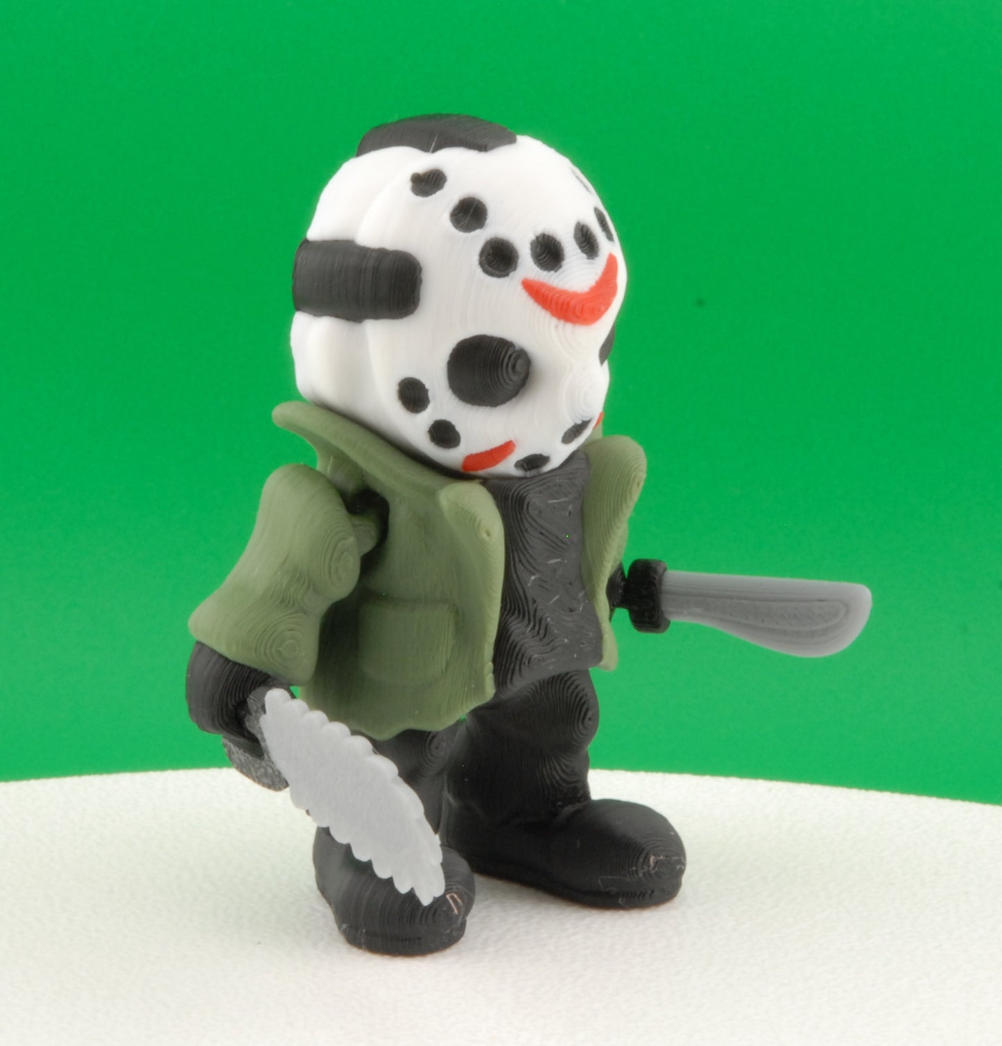 Jason Voorhees Figure – Friday the 13th Articulated Horror Collectible | 3D Printed Slasher Toy | Jason Keychain with Machete