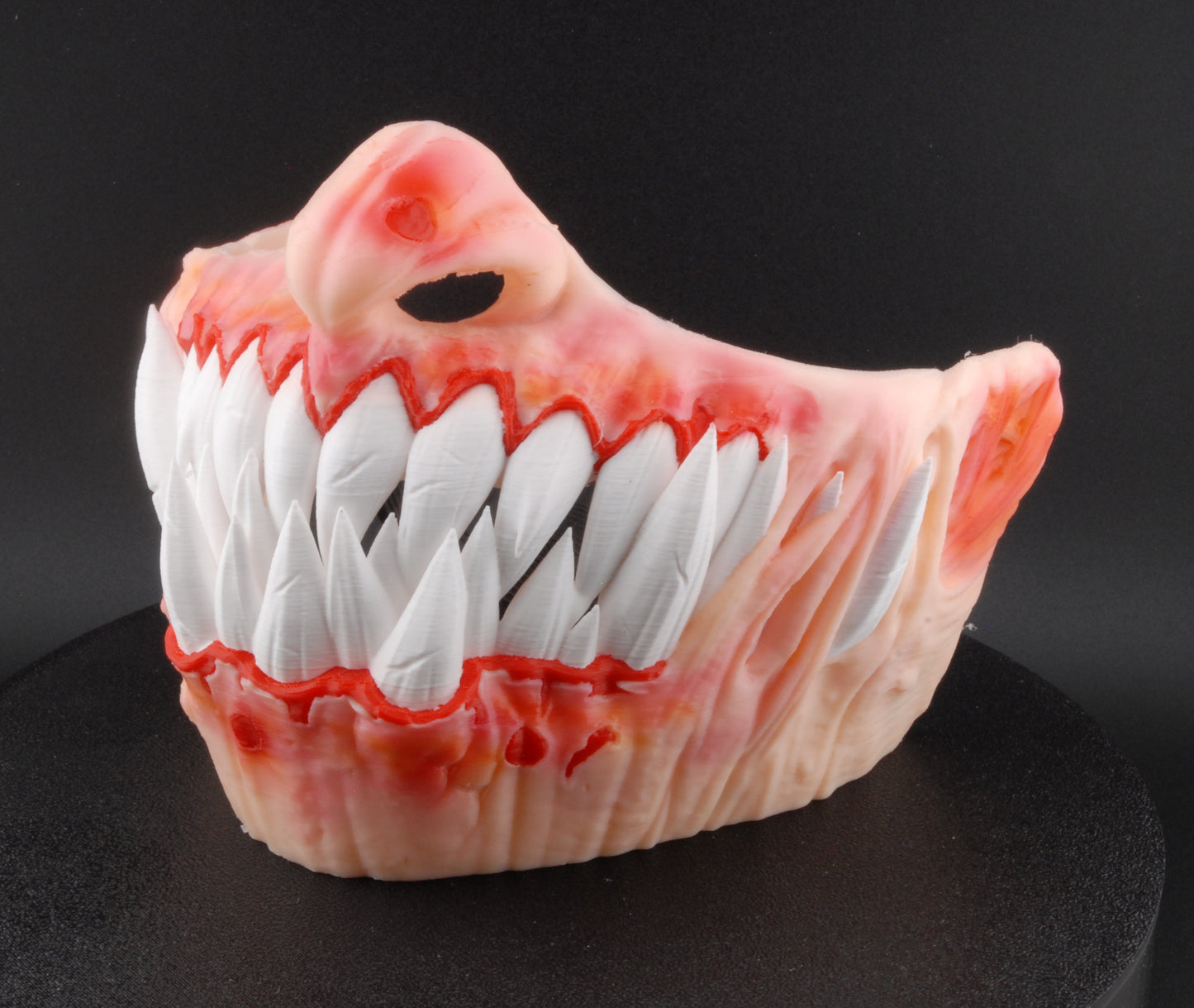 Savage Smile Mask – Creepy Teeth Horror Halloween Mask | 3D Printed Scary Costume Prop | Terrifying Monster Mask (3 Sizes)