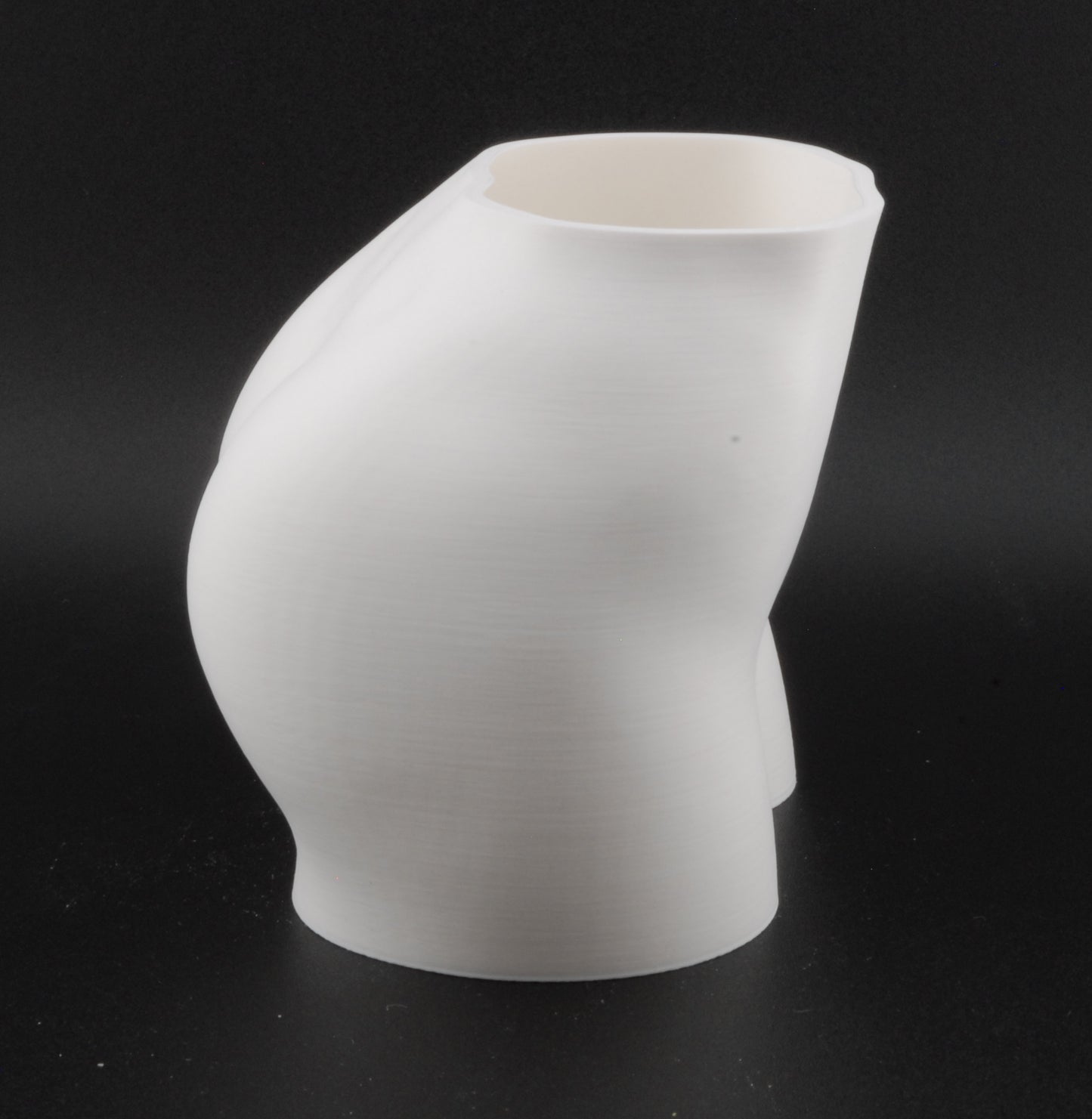 Female Hips Body Planter – 3D Printed Erotic Plant Pot | Nude Woman Waist Planter in Black or White