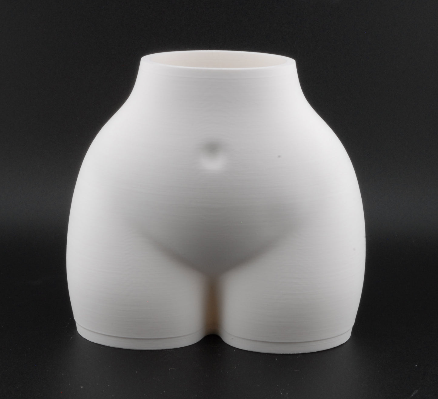 Curvy Female Body Planter – 3D Printed Nude Woman Vase | Erotic Novelty Plant Pot (6") in Black or White