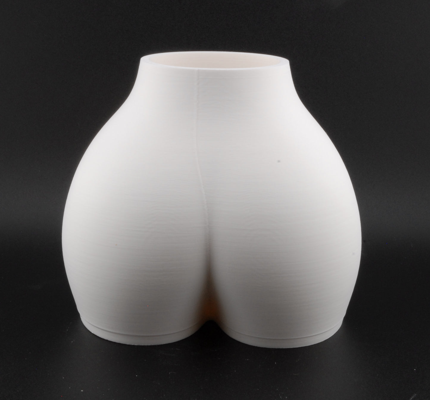 Curvy Female Body Planter – 3D Printed Nude Woman Vase | Erotic Novelty Plant Pot (6") in Black or White