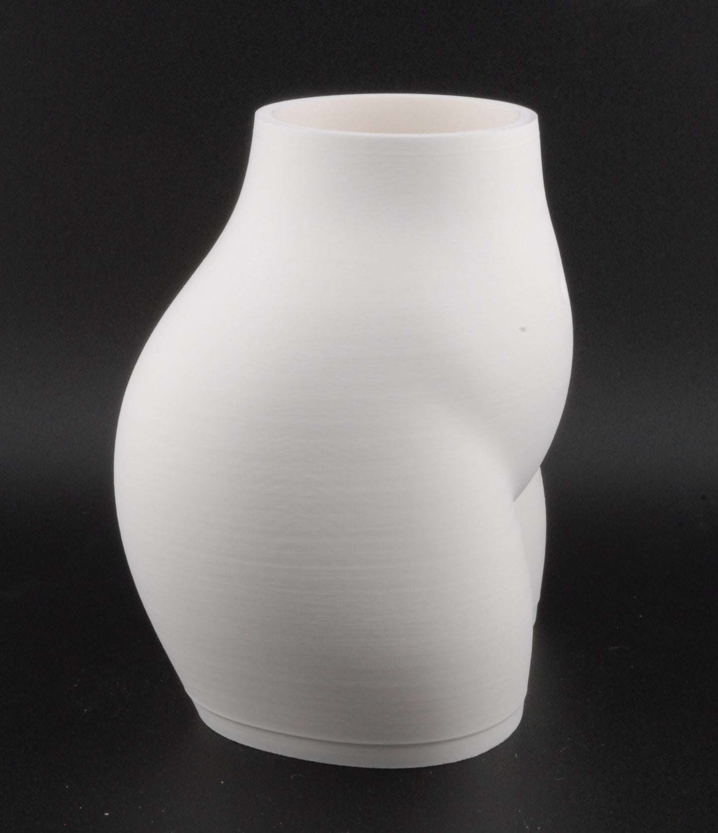 Curvy Female Body Planter – 3D Printed Nude Woman Vase | Erotic Novelty Plant Pot (6") in Black or White