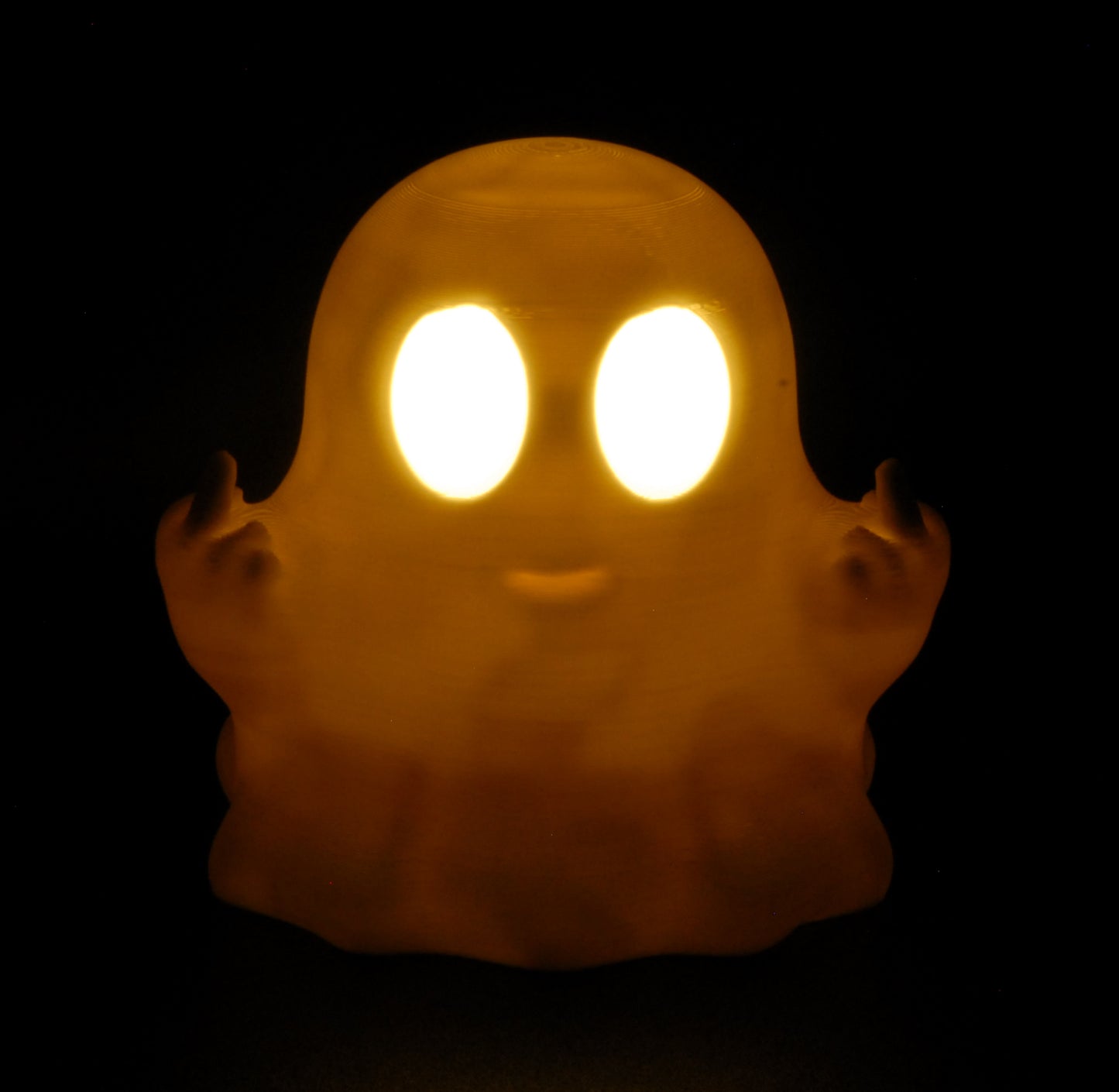 Funny Ghost Candle Holder – 3D Printed Halloween Decor with LED Tea Light | Spooky Middle Finger Ghost Night Light