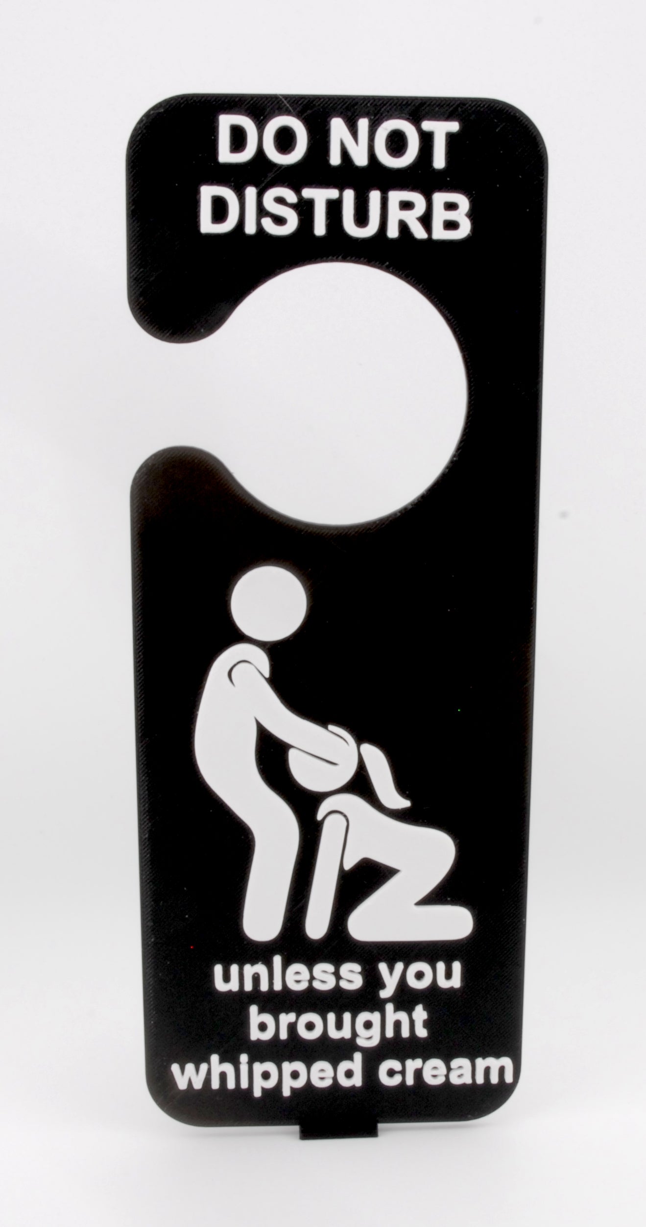 Funny Adult Door Hanger – “Do Not Disturb Unless You Brought Whipped Cream” | Naughty Bedroom Humor Sign