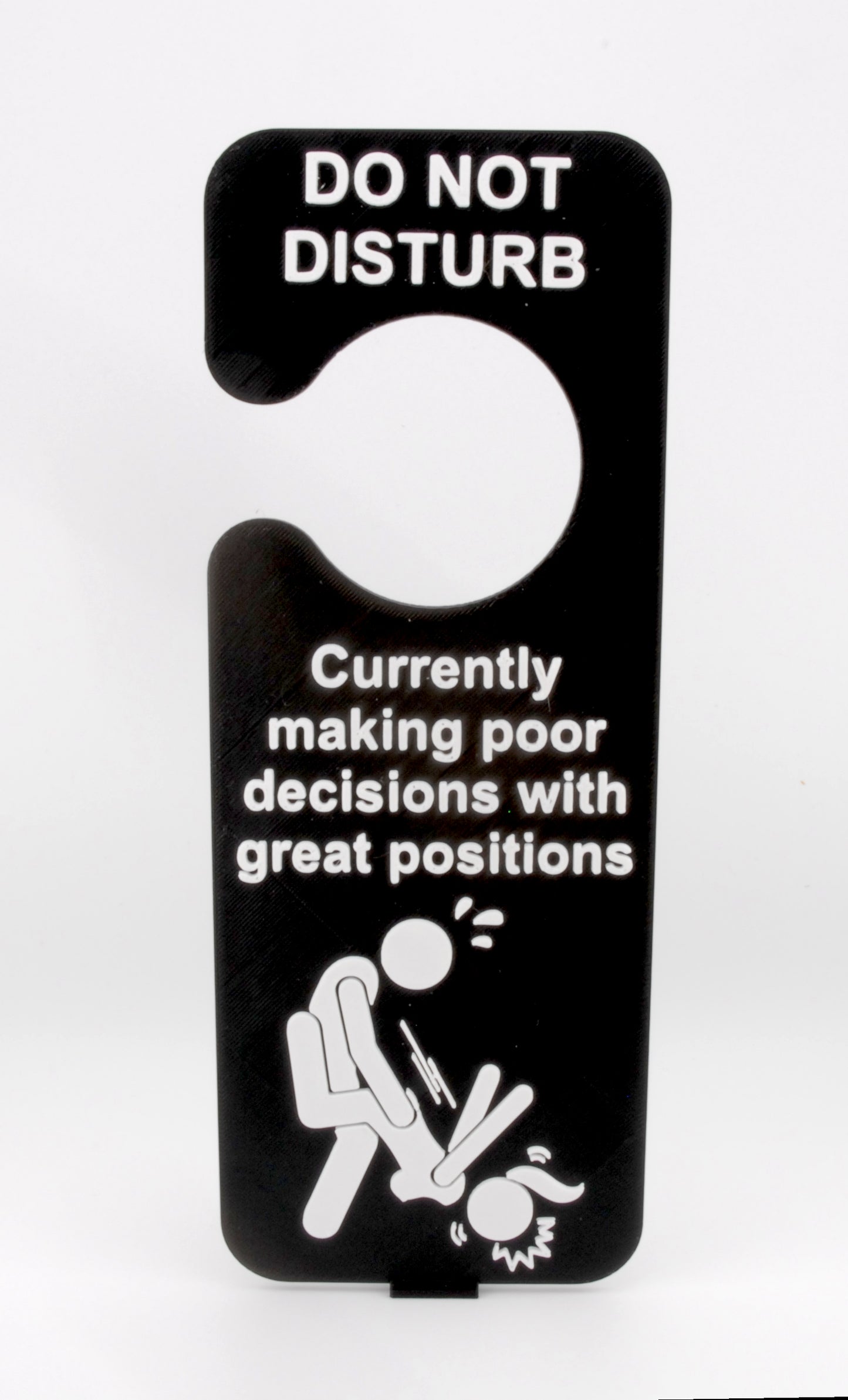 Do Not Disturb Door Hanger – “Poor Decisions, Great Positions” Naughty Adult Novelty Sign