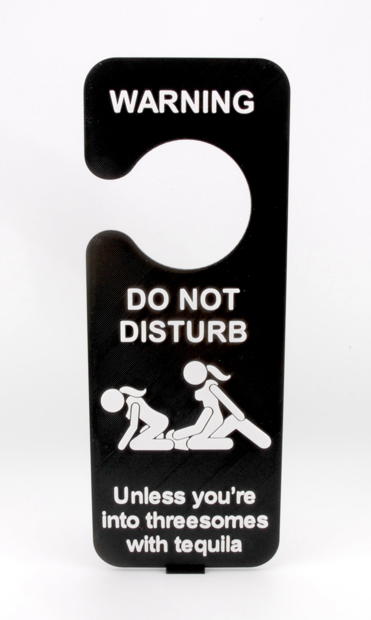 Do Not Disturb Threesome Door Hanger – Naughty Adult Humor Sign with Tequila Twist | Funny Gag Gift