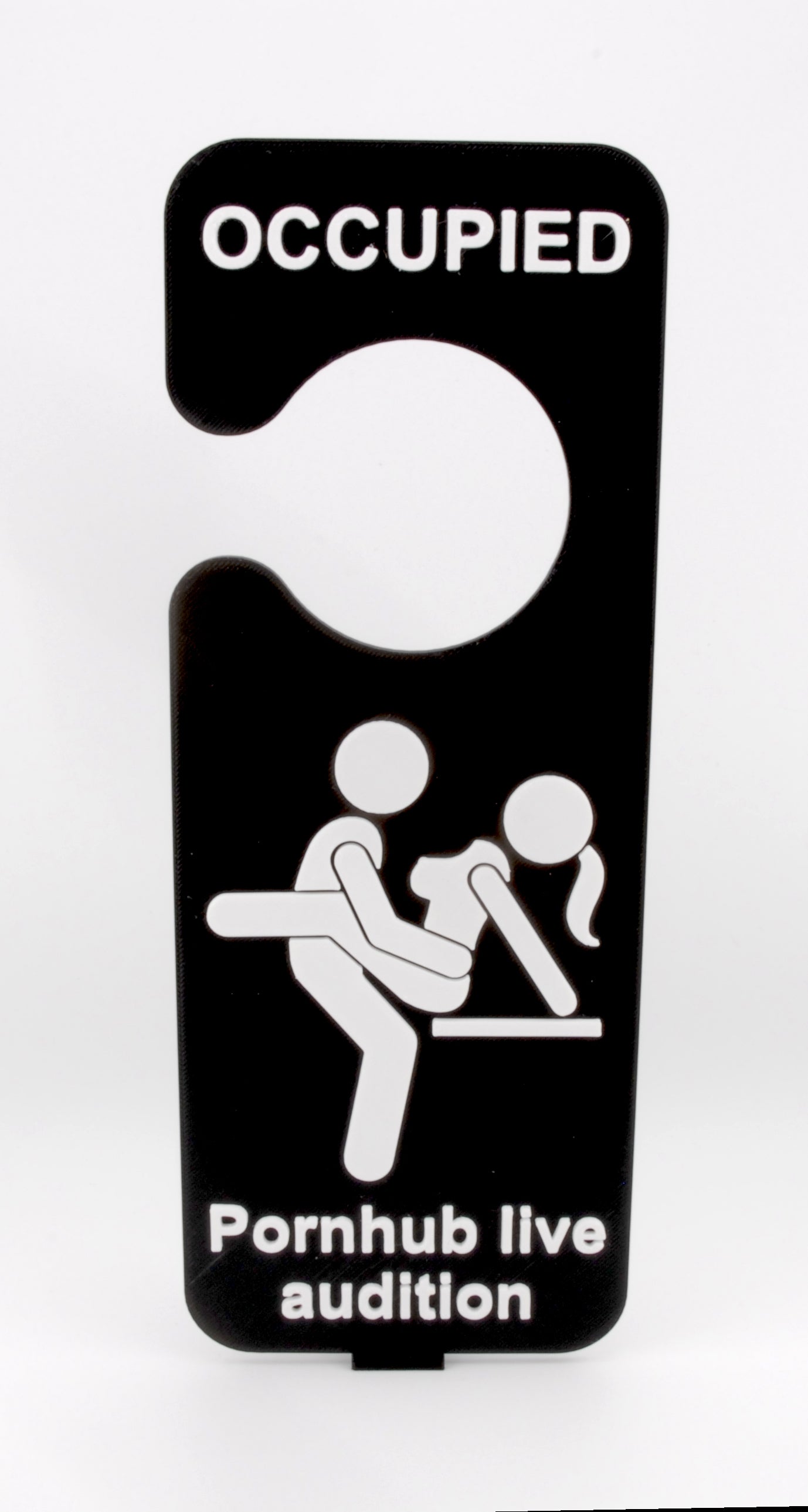 Occupied: Pornhub Live Audition – Funny Adult Door Hanger | Naughty Novelty Sign