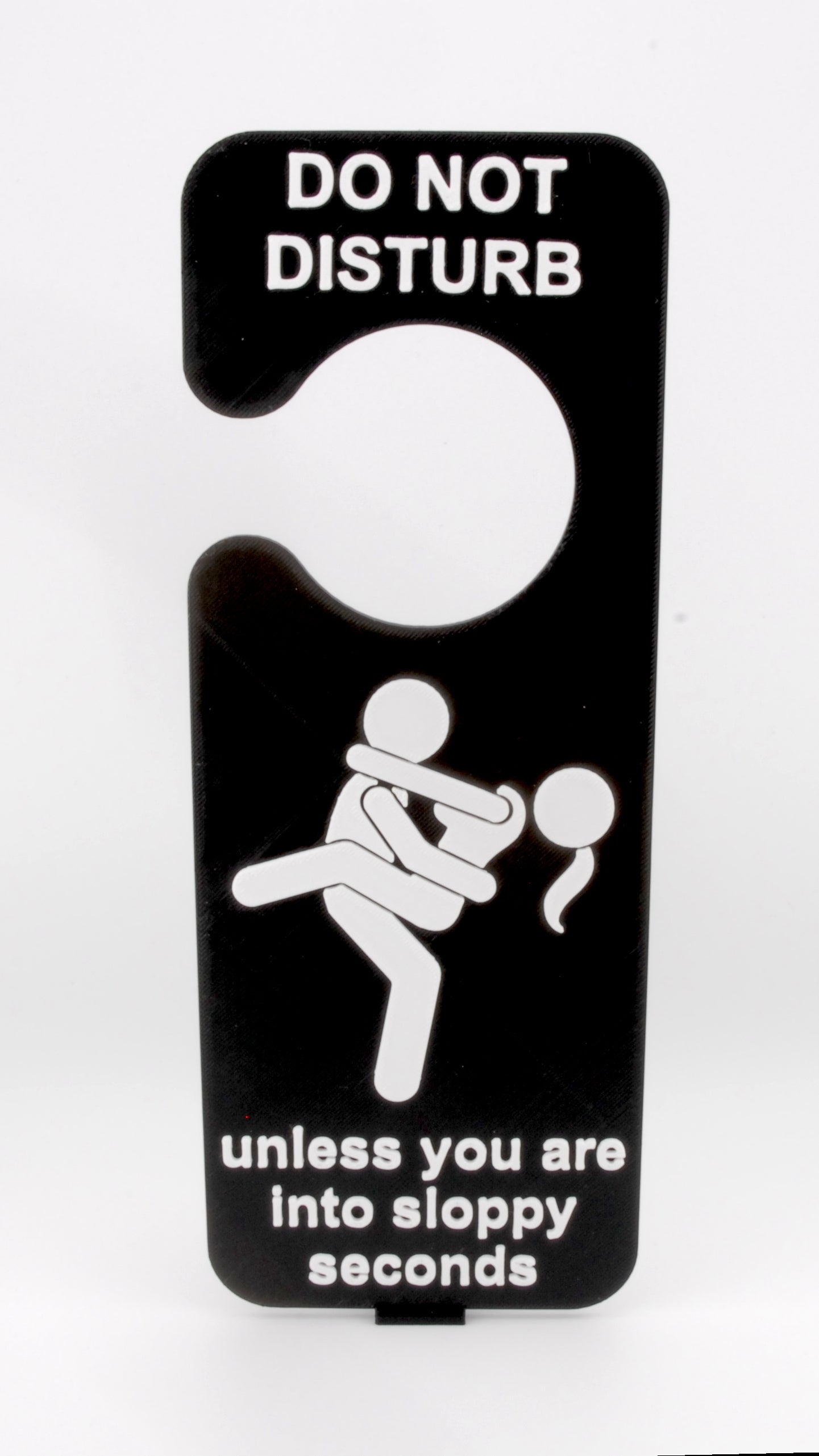 Do Not Disturb Sloppy Seconds Door Hanger – Naughty Adult Humor Sign | Funny Bedroom Décor
