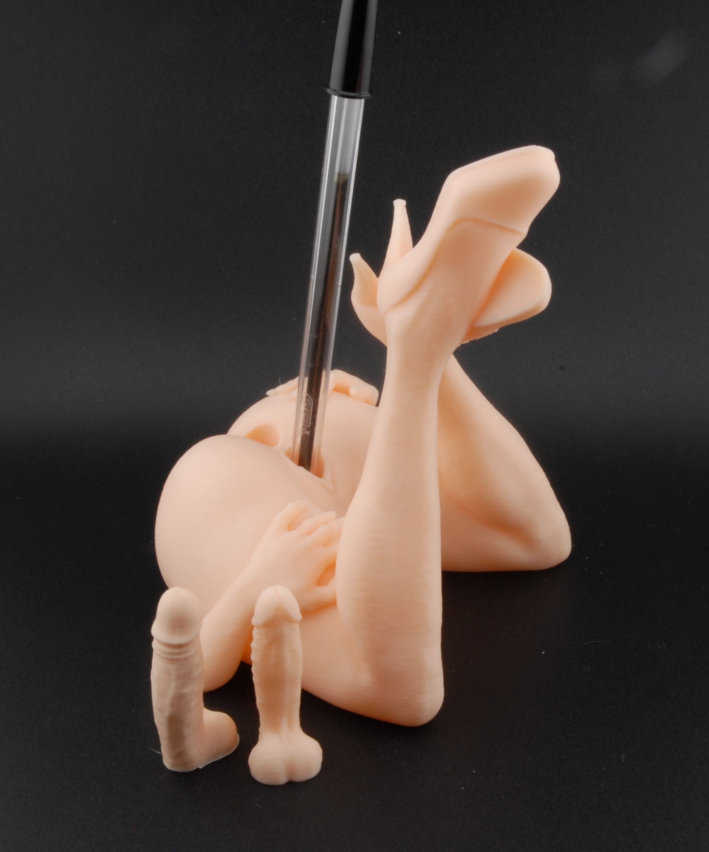 Naughty in Heels Pen Holder – Double Penetration Edition | Erotic Desk Décor | Sexy Gag Gift | Adult Novelty Pen Stand | 3D Printed Humor