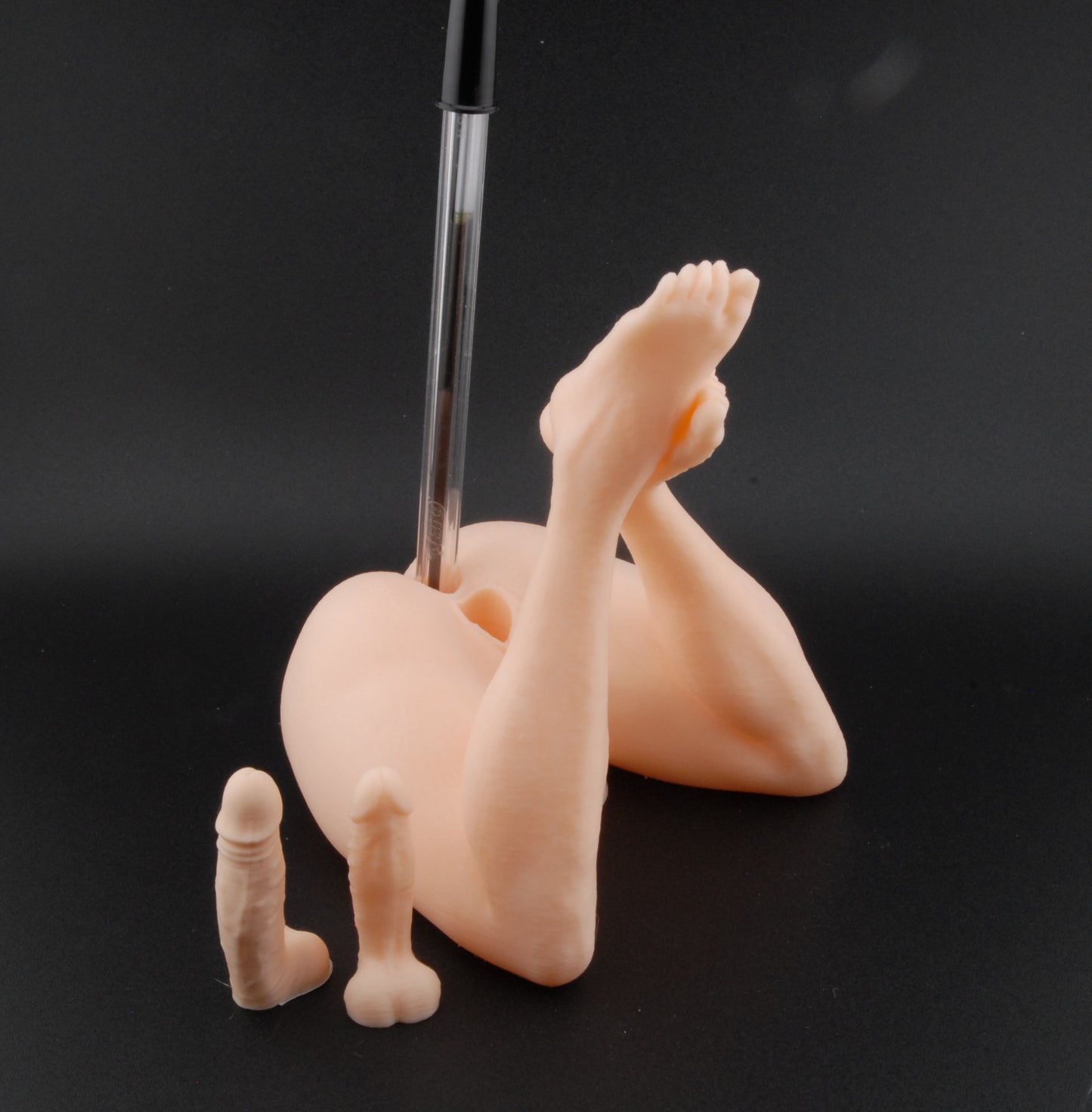Double Trouble Pen Holder – Classic Edition | Erotic Desk Décor | Adult Gag Gift | Naughty Pen Stand | 3D Printed Sexy Humor
