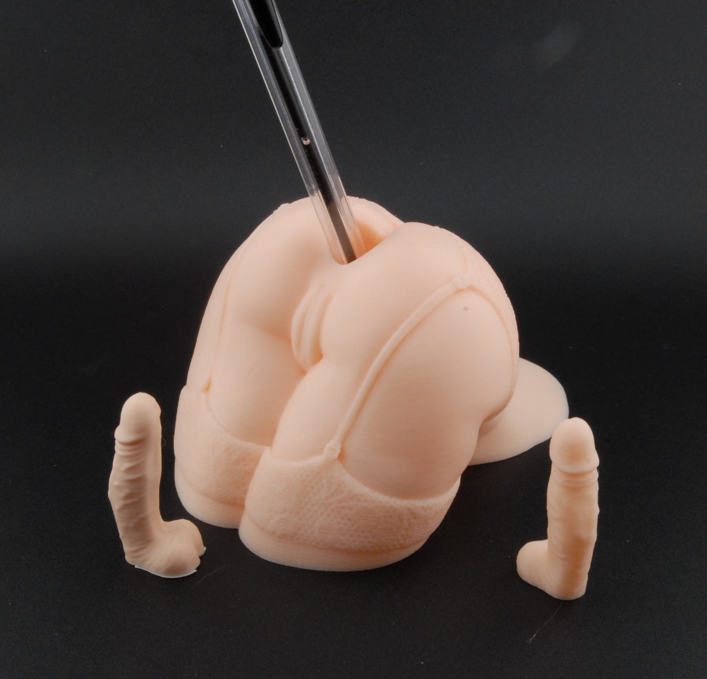 Lust Lace Pen Holder – Erotic Desk Décor | Adult Humor Gift | Naughty Lingerie Pen Stand | Sexy Office Novelty | 3D Printed Gag Gift