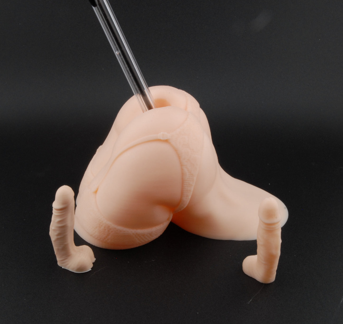 Lust Lace Pen Holder – Erotic Desk Décor | Adult Humor Gift | Naughty Lingerie Pen Stand | Sexy Office Novelty | 3D Printed Gag Gift