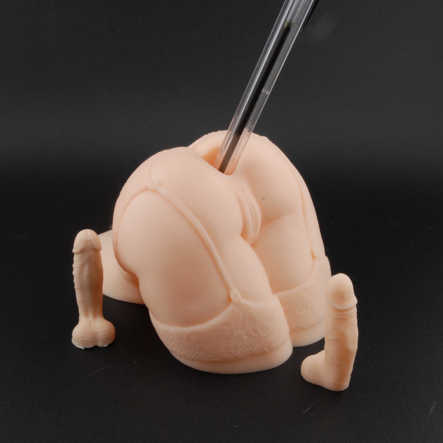 Lust Lace Pen Holder – Erotic Desk Décor | Adult Humor Gift | Naughty Lingerie Pen Stand | Sexy Office Novelty | 3D Printed Gag Gift