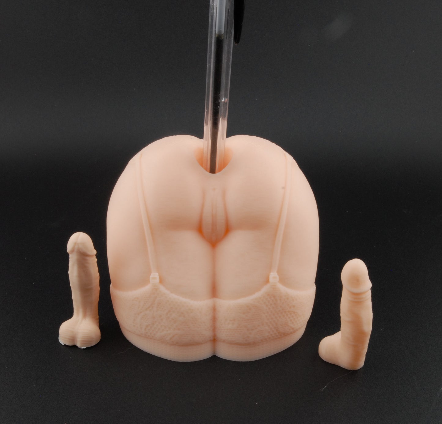 Lust Lace Pen Holder – Erotic Desk Décor | Adult Humor Gift | Naughty Lingerie Pen Stand | Sexy Office Novelty | 3D Printed Gag Gift