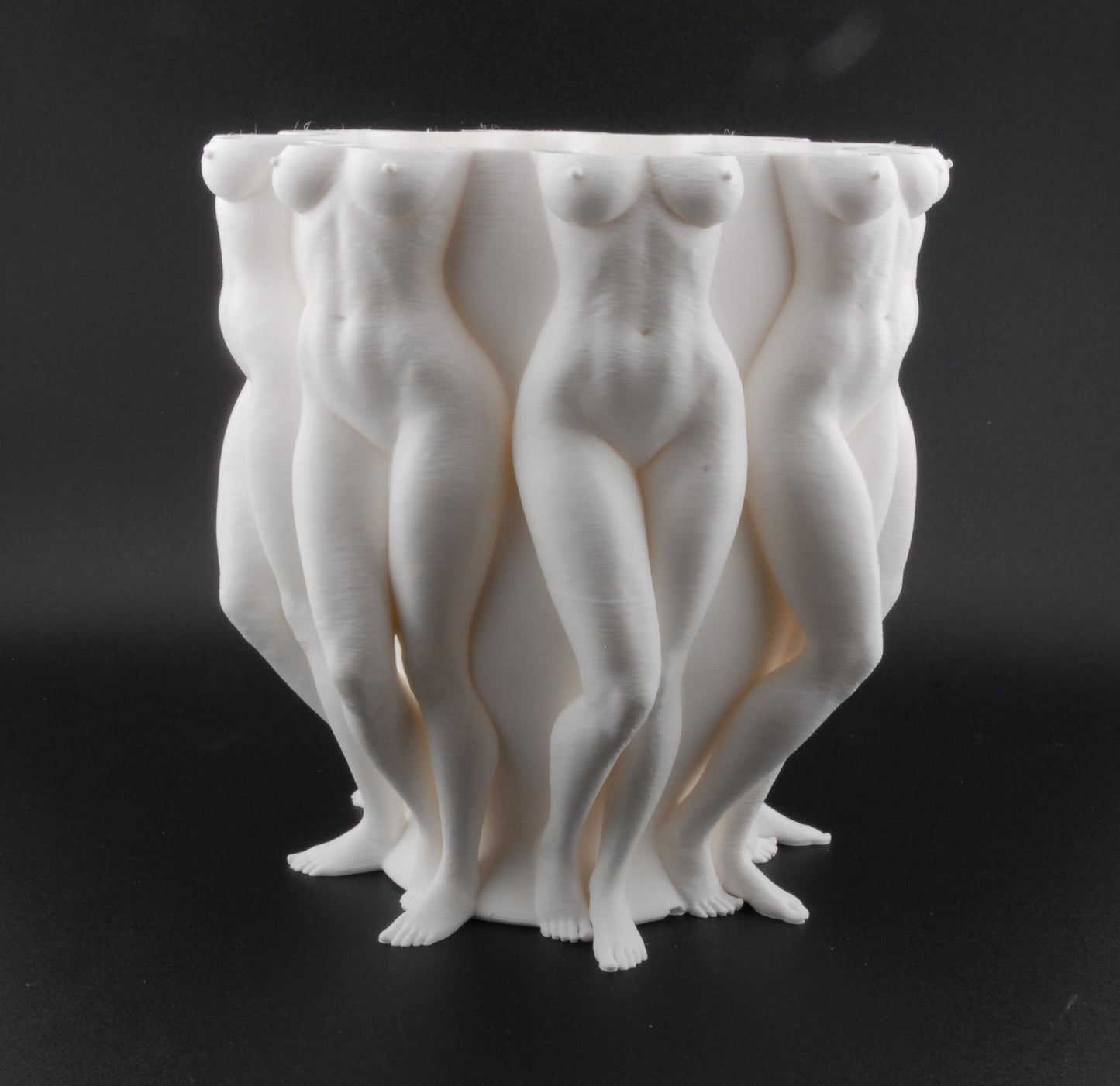 Goddess Form Planter – Nude Body Vase | Erotic Female Figure Planter | 3D Printed Adult Home Décor in Black or White