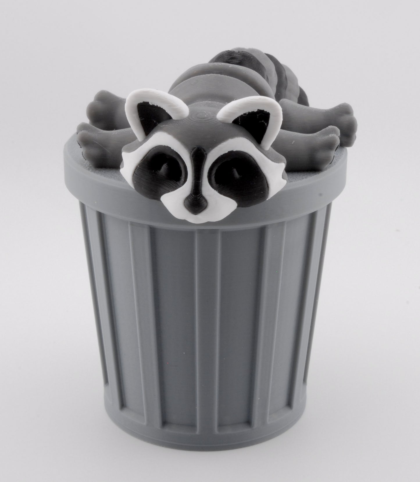 Rascal the Raccoon – 3D Printed Articulated Trash Animal | Cute Raccoon Figure | Fusion Layer 3D Woodland Collection (2 Sizes + Base Options)