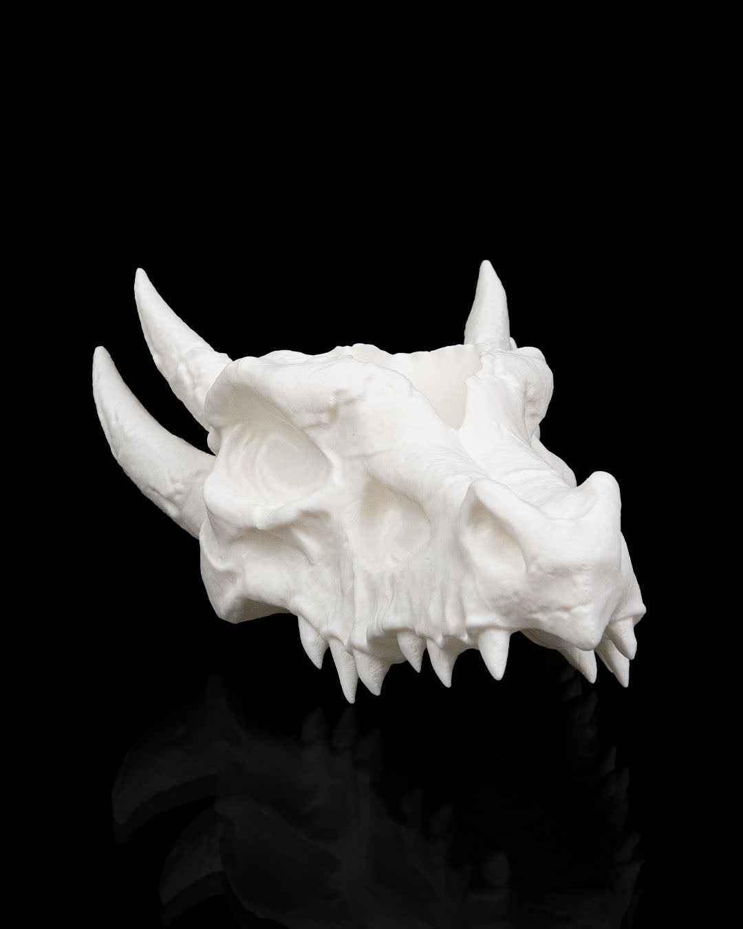 Deathroot Skull Dragon Planter – Gothic Fantasy Skull Pot | 3D Printed Mythical Home & Garden Décor (3 Sizes)