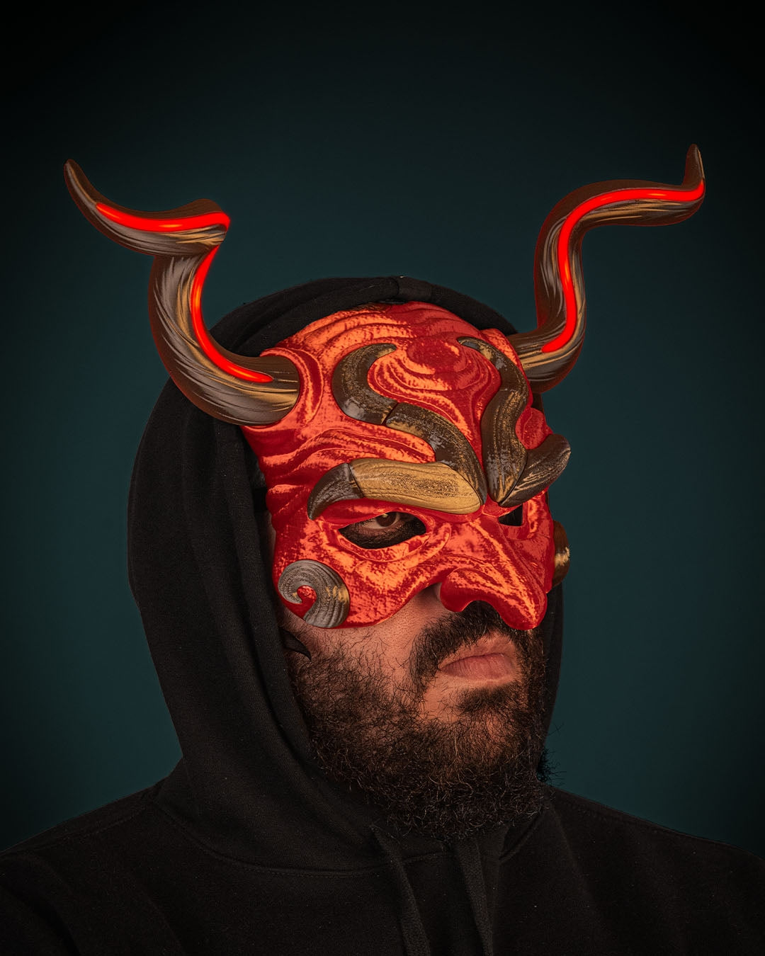 Devilight Demon Mask – Masquerade Macabre Collection | 3D Printed Halloween Cosplay Mask & Gothic Wall Decor